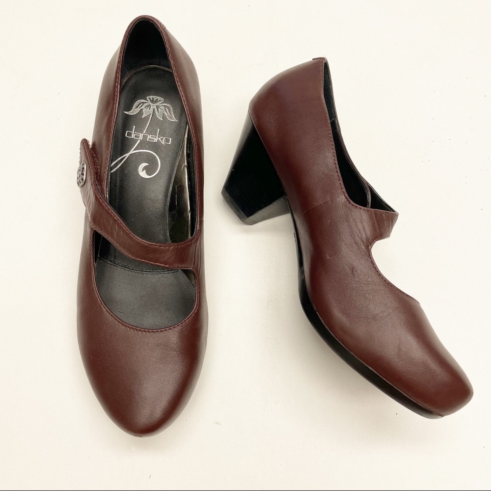 Dansko Betty Mary Jane Pumps Brown Heels 38